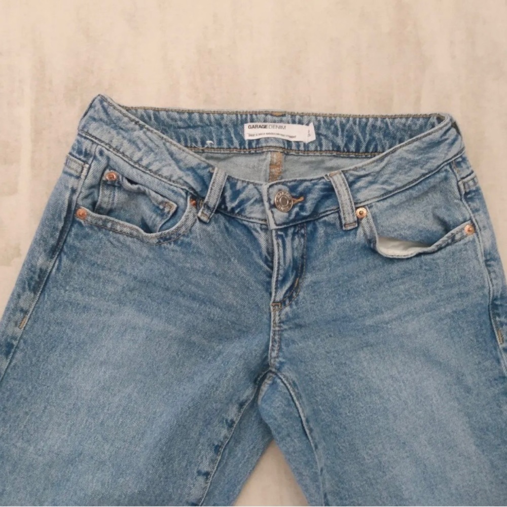 garage low rise straight jeans
